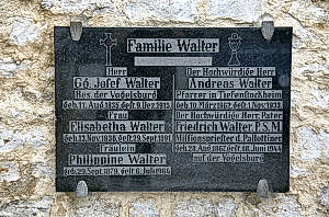 Familie Walter Gedenktafel